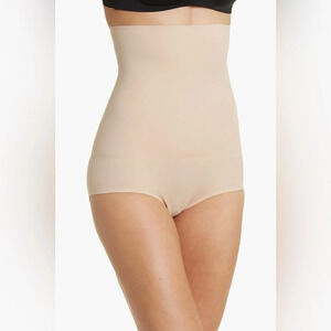Skinnygirl Women’s Ultra High Waisted Shapewear Briefs in Beige Size M